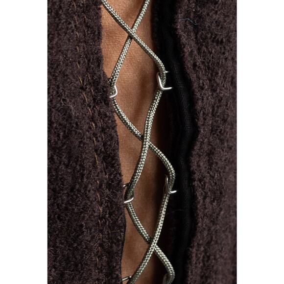 Brown Wool Handmade Corset Top - Picture 3 of 6